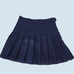 Vintage American Apparel Navy Blue Pleated Mini Skirt Size Small